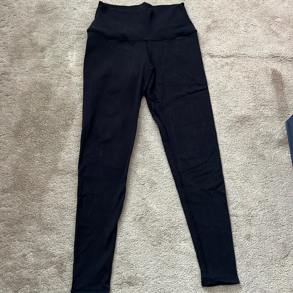 Womens Alo Airbrush 7/8 black leggings